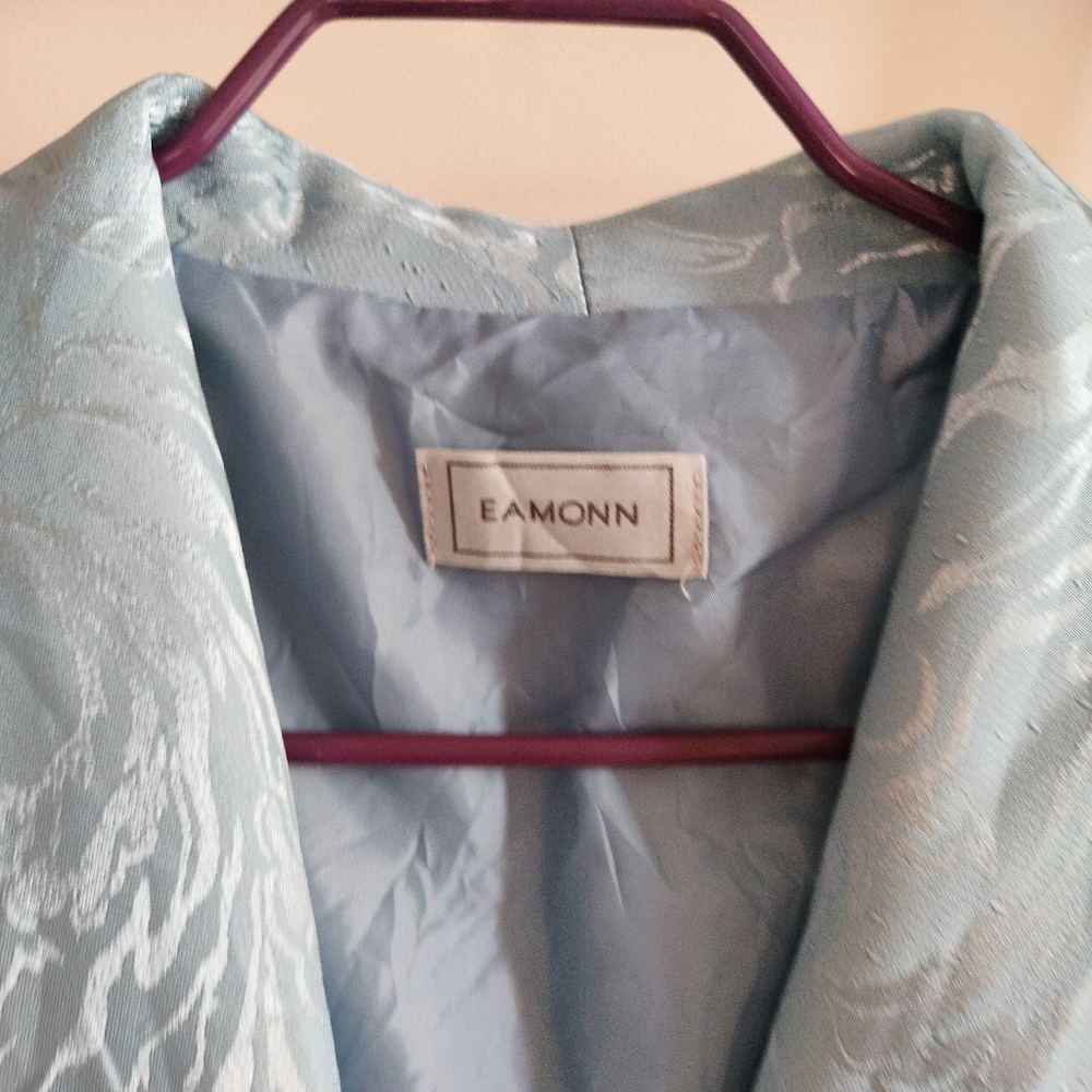 Light Blue Brocade Blazer - Picture 3 of 14